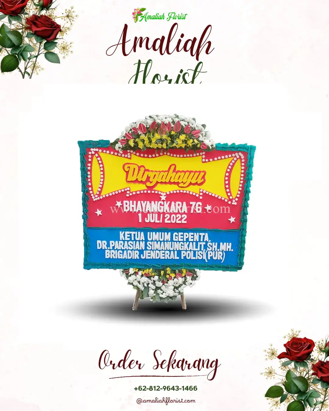 Papan Bunga HUT Ulang Tahun Sanggau Ledo